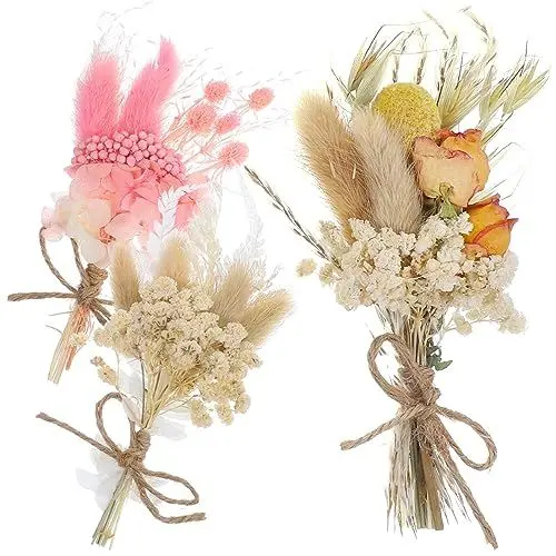 Produktbild: IMIKEYA 6st Mini-gypsophila-sträuße Tischdekoration Mini-kunstblumen Schleierkrautstrauß Boho-blumenarrangement Natürliche Trockenblumen Kleines Getrocknete Blumen Säule Anlage