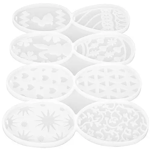 Produktbild: IMIKEYA Silicone Ostermotiv Schlüsselanhänger Gießform Transparente Silikonform Für Bunny Und Ei Kreative Bastelwerkzeuge Für Einzigartige Dekorationen