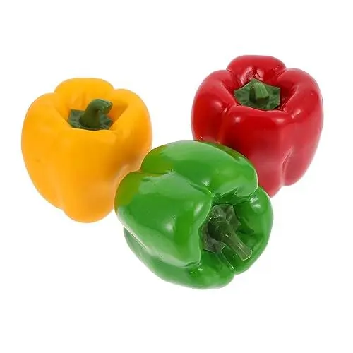 Produktbild: IMIKEYA 9 STK Simuliertes Gemüsemodell Weihnachtsdeko Paprika Pflanzliche Verzierungen Sweetbell Redpepper-Modelle Simulation Gemüsedekor Simulation Piment Kind Spielzeug Schaum Chili