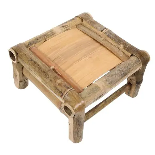 Produktbild: IMIKEYA Bambushocker kinderhocker kindermöbel fußstütze Stool badezimmerhocker Sitzhocker Stühle Tritthocker aus Bambus für Erwachsene niedriger Stuhlgang Schuhwechselhocker Kleinkind Bank