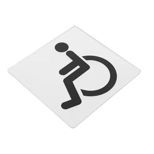 Produktbild: IMIKEYA Barrierefreies Toilettenschild Selbstklebendes Hinweisschild für Wc Hochkontrast Einfache Installation Geeignet für Öffentliche Toiletten und