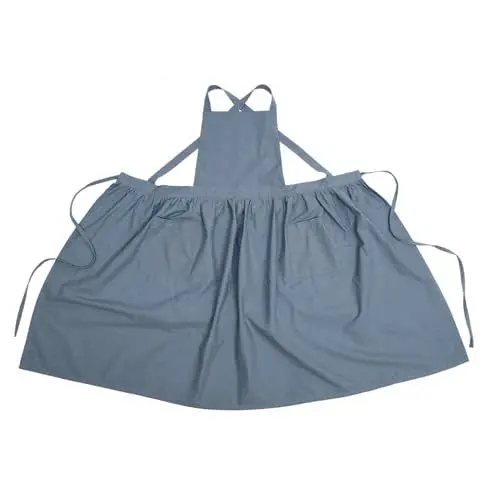 Produktbild: IMIKEYA Kochschürze Aus Baumwollleinen Für Damen Mit Gekreuztem Rücken Zum Backen Und Kochen Mit Taschen Und Rezepthalter