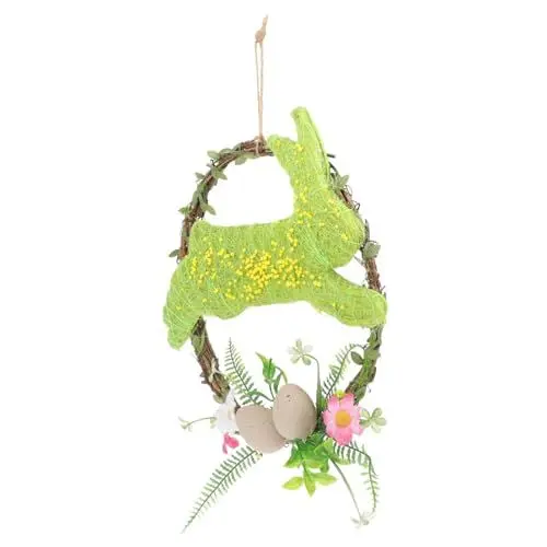 Produktbild: IMIKEYA Eierstock-Kranz Hasengirlande Kranz in Hasenform Frühlingskranz Osterdeko Zum Aufhängen Tierischer Kranz Osterei-Kranz Kranz Haustür Ostern Türkranz Haushalt Anhänger Schaumkorn