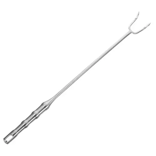 Produktbild: IMIKEYA Fleischhaken Aus Edelstahl Fleischflosse Für Zu Hause Lebensmittelwender Picknick-grillwender Kreativer Food-haken Grill Und Haken Tragbarer Fleischhaken Fleisch Haken Silver