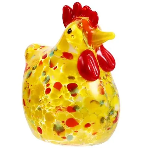 Produktbild: IMIKEYA Hühnerverzierung aus Glas Henne Glasdekor Hühnerstatue aus Glas für den Desktop Huhn Glaskunst Huhn Glasfigur Wohnkultur Bücherregale Desktop-Glas-Henne-Dekor Henne Figur Handwerk