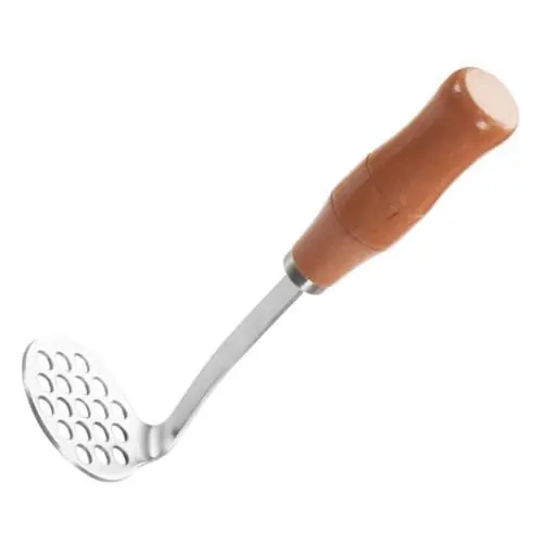 Produktbild: IMIKEYA Kartoffelstampfer Aus Edelstahl Mit Holzgriff – Robuster Metall-Kartoffelstampfer Lebensmittelstampfer Handstampfer Gemüse- Und Obststampfer Für Küchen- Und Kochutensilien