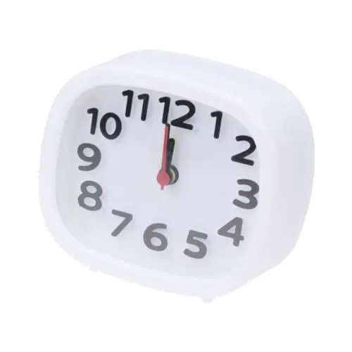 Produktbild: IMIKEYA Kinderwecker Tischuhr Runde Uhr Beleuchtete Zifferblattuhr Wecker Klingeln Uhr Aufhängbare Uhr Klingelschild Herrenuhren Quadratische Uhr Kind Weiß Kleine Uhr Einfach Und Stilvoll