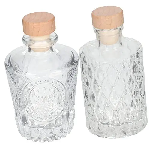 Produktbild: IMIKEYA Korken Flasche Whiskyflasche Trankflaschen Mit Korken Zaubertrank Flaschen Whisky-dekanter Tragbare Wasserflasche Mini-getränkebehälter Flacher Wasserkocher Glas Whisky-dekanter