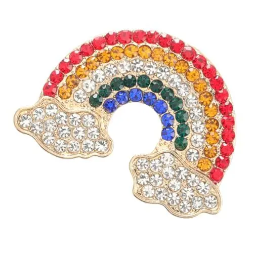 Produktbild: IMIKEYA Kreative Regenbogen Brosche Mode Anstecknadel Legierungs Dekoration für Kleidung für Partys und Besondere Anlässe