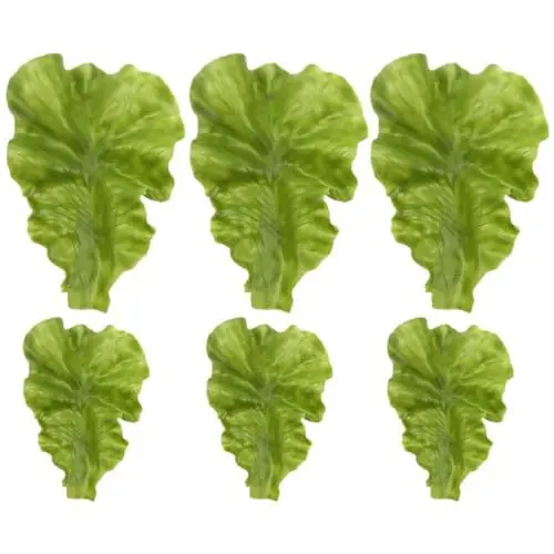 Produktbild: IMIKEYA 6 Stück künstliche Salatblätter: Lebensechte Salatblatt künstliches Gemüse wie echt - künstlicher Salat Deko Requisiten für Küche Display Dekoration