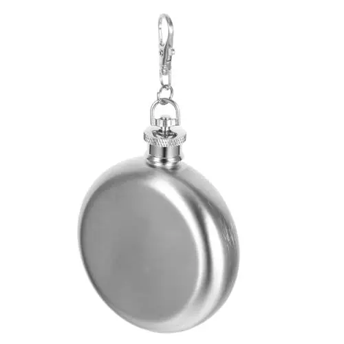 Produktbild: IMIKEYA Mini-weinflaschenanhänger Männer Flasche Flaschen Für Spirituosen Für Männer Camping Schnapsflasche Flasche Für Alkohol 1 Unze Mini-flasche Für Männer Rostfreier Stahl Silver