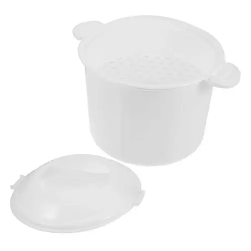 Produktbild: IMIKEYA Reiskocher Für Die Mikrowelle Mikrowellengeräte Mikrowellen-kochgeschirr Ramen-kocher Backofen Reiskocher Mikro Reiskocher Tragbarer Reiskocher Antihaft-reiskocher Plastik Weiß