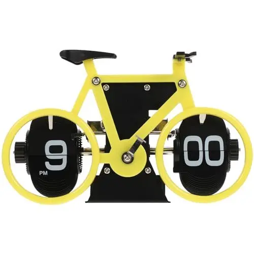 Produktbild: IMIKEYA Retro Klappuhr, Tischuhr Flip-Uhr Fahrrad Modell Flip Down Uhr Digital Flip Clock Kleine Klappuhr Dekorative Tisch-klappuhr für Zuhause Wohnzimmer