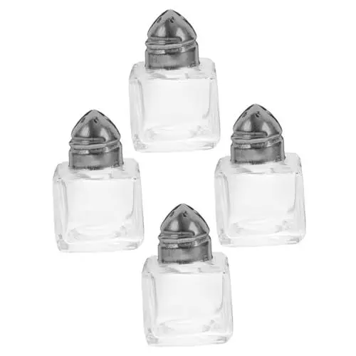 Produktbild: IMIKEYA Salzbehälter 4 Stück Gewürzglas pfeffermühlen shaker flasche Outdoor Gewürzbehälter Gewürzgläser Salzstreuer Zuckerdosen Grill Spender Sieb für Kakaopulver n Pfefferstreuer