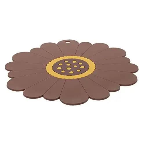 Produktbild: IMIKEYA Wärmeisolierende Topfuntersetzer Mit Sonnenblumen-Design Silikon-untersetzer Wiederverwendbare Tassenunterlagen Küchentassenmatten Tischhalter