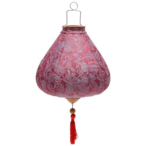 Produktbild: IMIKEYA Vietnamesische Laternen Seidenlaternen Orientalische Chinesische Hängelaternen Vietnam-Ballon-Kronleuchter Laterne Faltbare Dekorative Papierlaterne 30 5 Cm Lila