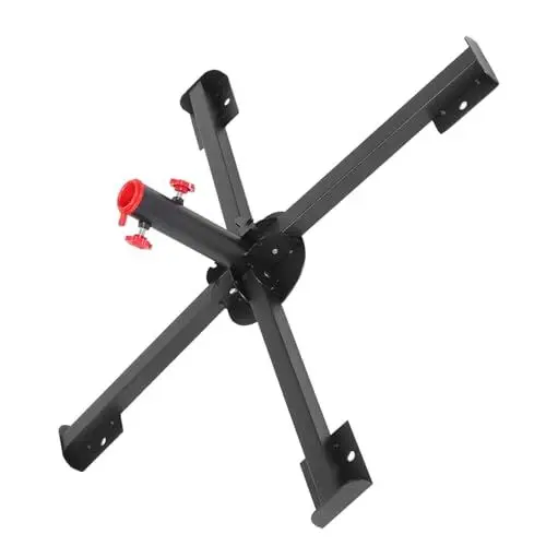 Produktbild: IMIKEYA Weihnachtsbaumständer Sonnenschirmständer Für Die Terrasse Christbaumständer Weihnachtsbaumhalter Zusammenklappbarer Schirmständer Schirmversorgung Rostfreier Stahl Black