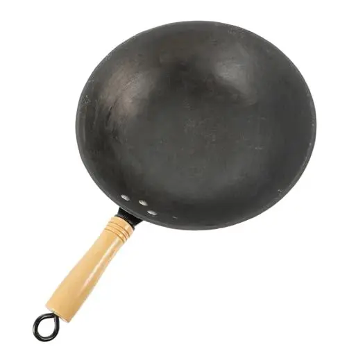 Produktbild: IMIKEYA Wok Tiefe Bratpfanne Tiefe Pfanne Meeresfrüchte-pfanne Mini-grillpfanne Kochgeschirr Mit Flachem Kochgeschirr Für Die Küche Nudelkocher Camping Pfanne Eisen Spanien Eben Arbeit