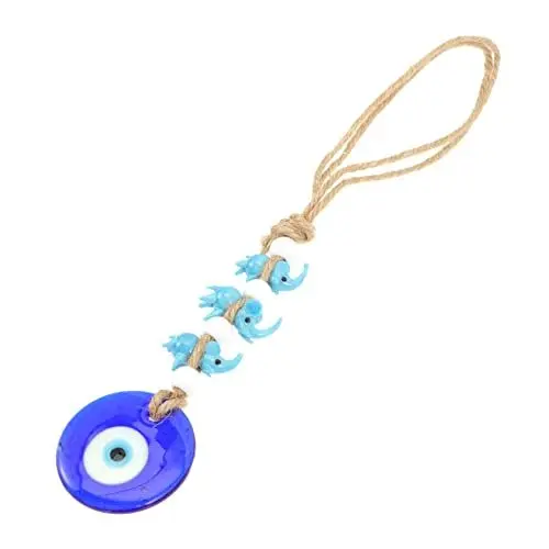 Produktbild: IMIKEYA blaues Auge zauber Fengshui-Ornament Evil Eye Wandbehang hängende Verzierung wandverkleidung Wand polsterung autoanhänger Zauber des bösen Blicks Auto Inter anhänger Seil