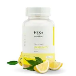 Produktbild: Immunitäts-Gummis - 60 Stück - Vitamin Gummies mit Vitamin C & Zink - Stärkt das Immunsystem - Vitamin D - Gummibärchen Erwachsene - Ohne Gluten, Zucker & Laktose - 100% Vegan