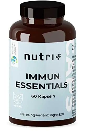Produktbild: Immunsystem stärken - Vitamine + Mineralstoffe - Immun Essentials Abwehrkräfte - Pflanzliche Immunkur - 120 A-Z Komplex Kapseln hochdosiert + vegan - Aufbaukur für Männer & Frauen