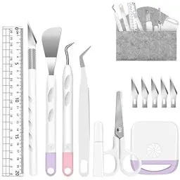 Produktbild: ImnBest Plotter Zubehör,13 Stück Vinyl Jäten Werkzeuge für Cricut Silhouette Unkrautschaber Silhouette zubehör,Entgitterwerkzeug Plotter Werkzeuge Plotter Set,Cameos, Beschriftung, DIY Machen