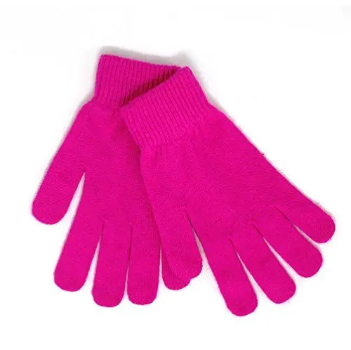 Produktbild: iMongol unverkennbare Handschuhe/Fäustlinge für Damen, 100% reines Kaschmir, warme Wolle rosa rose