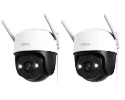 Produktbild: Imou 2K Überwachungskamera Aussen mit AI Personen-/Fahrzeugerkennung, 360° PTZ WLAN Kamera Outdoor, Farbnachtsicht, Automatische Verfolgung, 2-Wege-Audio, Sirene, IP66, Kompatibel mit Alexa (2 Stück)
