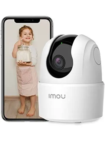 Produktbild: Imou 2K Überwachungskamera Innen WLAN Kamera Überwachung Innen 360° für Hausstier Babyphone mit KI-Personenerkennung, Automatische Verfolgung, Nachtsicht, Zwei-Wege-Audio,Sirene,Funktioniert mit Alexa