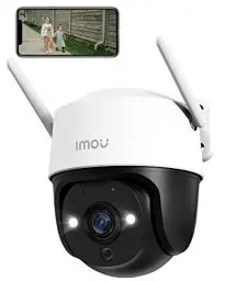 Produktbild: Imou 2K Überwachungskamera Aussen mit AI Personen-/Fahrzeugerkennung, 360° PTZ WLAN Kamera Outdoor, Vollfarbige Nachtsicht, Automatischer Verfolgung, 2-Wege-Audio, Sirene, IP66, Funktioniert mit Alexa