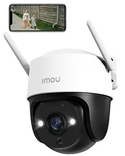 Produktbild: Imou 2K Überwachungskamera Aussen mit AI Personen-/Fahrzeugerkennung, 360° PTZ WLAN Kamera Outdoor, Vollfarbige Nachtsicht, Automatischer Verfolgung, 2-Wege-Audio, Sirene, IP66, Funktioniert mit Alexa