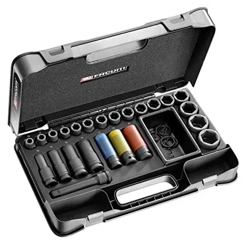 Produktbild: Facom IMPACT-Steckschlüssel 1/2Z, Set 27-tl