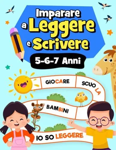 Produktbild: Imparare a Leggere e Scrivere con il Metodo Sillabico: Libro Prescolare per Bambini di 5-6-7 Anni