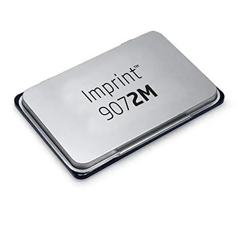Produktbild: Imprint Handstempelkissen 9072M für den täglichen Bedarf zu Hause und im Büro – 1 Stempelkissen schwarz, robuster Metalldeckel, wasserbasierte Tinte, Größe 11 x 7 cm, optimal für Handstempel geeignet