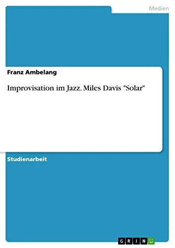 Produktbild: Improvisation im Jazz. Miles Davis 