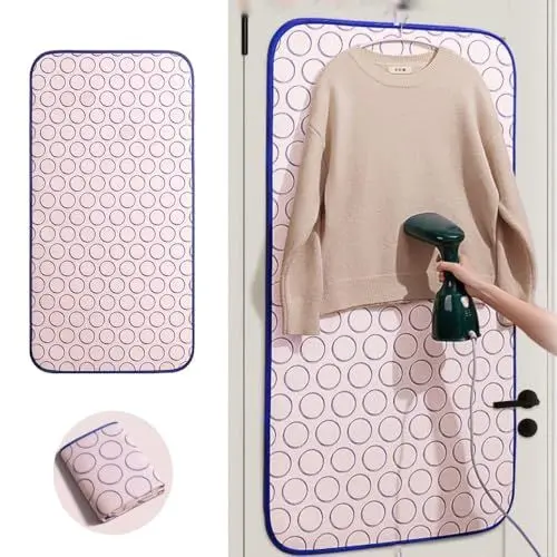 Produktbild: IMUNKT Vertikal Bügelmatte Über Der Tür Hängende Bügelkissen, Tragbar Tisch-Bügelmatte, Bügelunterlage 60x120cm, Alternative Für Bügelbrett(60x120cm/24x47in)