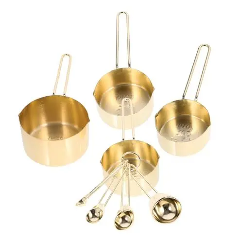 Produktbild: IMUSINICE Proteinpulver 1 Set Backmesslöffel Set Neugeborenen Roségold 430 Edelstahl Kaffeelöffel Messbecher