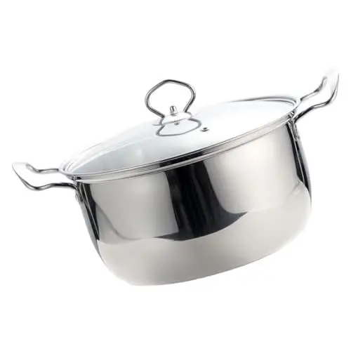 Produktbild: IMUSINICE Suppentopf Induktionskochtopf Bohnentopf Shabu-hot Pot Soßenpfannen Für Den Herd Currytopf Milchwärmertopf Induktionstopf Aus Metall Mit Deckel Suppendampfer Rostfreier Stahl