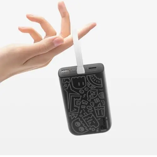 Produktbild: imuto Power Bank 20000mAh 30W mit integrierten USB-C Kabeln, tragbares Ladegerät QC 3.0 & PD Quick Charge Externer Akku LCD-Display Powerbank für iPhone 15 Samsung Huawei Xiaomi Switch Pixel Schwarz