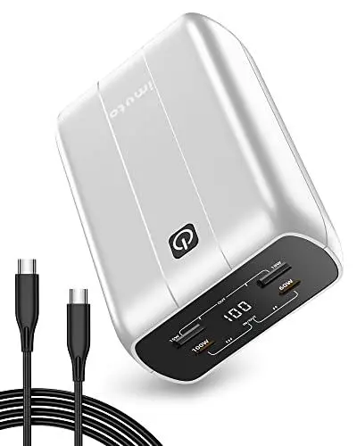 Produktbild: imuto Powerbank USB C 100W, 20000mah Power Bank Schnellladefunktion PD3.0 Externer Handy-Akku Tragbares Ladegerät mit 4 Anschlüssen und Digitalanzeige