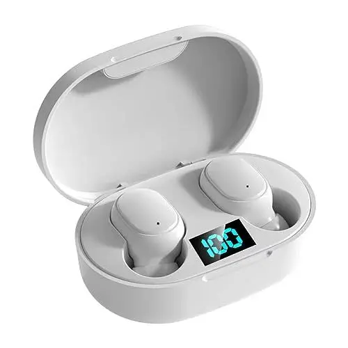 Produktbild: In Ear Kopfhörer kabellos Bluetooth Noise Cancelling Earphones kleine winzige unsichtbare Ohrhörer drahtlose Kopfhörer mit Mikrofon LED Digitalanzeige Wireless Earbuds Headphones für Arbeit Sport