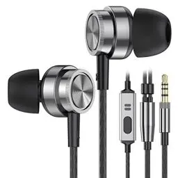 Produktbild: In Ear Kopfhörer mit Kabel, Kopfhörer mit Mikrofon, Geräuschunterdrückung Kopfhörer Stereo und HiFi-Klang, 3.5mm In-Ear Ohrhörer Kompatibel für Samsung Galaxy, iPhone, Smartphone, MP3 Players usw