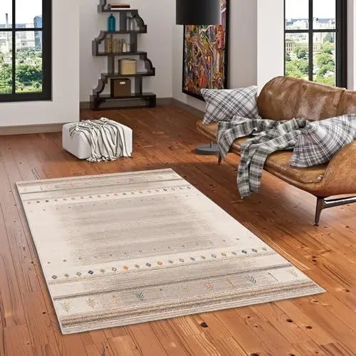 Produktbild: In & Outdoor für Terrasse und Balkon Designer Teppich Lagos Berber Optik Beige in 5 Größen