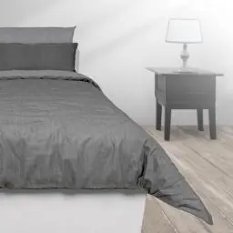 Produktbild: iNaAm Bettwäsche 135x200 Baumwolle Bettbezug mit Kissenbezug Hotelverschloß - Bettwäsche-Set 3-teilig mit Knöpfen für Sommer & Winter (135 x 200 + 1 x 80 x 40 + 1 x 80 x 80, Grau)