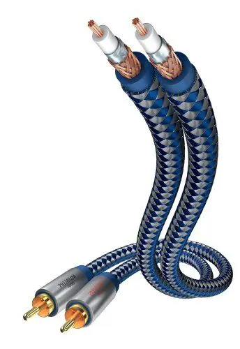Produktbild: inakustik – 00404015 – Premium Stereo Audiokabel | Für kraftvollen und dynamischen Klang dank eines hohen Kupfergehaltes | 1,5m in Blau | 2-fache Abschirmung - Vollmetallstecker - moderner Geflechtschirm