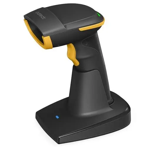 Produktbild: Inateck 2D Kabelloser Barcode Scanner, Bluetooth 5.0, 2.4Ghz Intelligente Station, Bildschirm-Scannen, BCST-54 (schwarz)