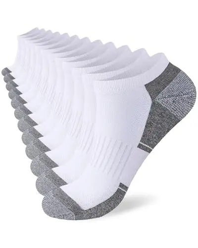 Produktbild: inaWarm Sneaker Socken Herren 43-46 39-42 47-50, 6 Paar Gepolsterte Sportsocken, Baumwolle Laufsocken, Atmungsaktive Kurze Socken, Anti-Blasen