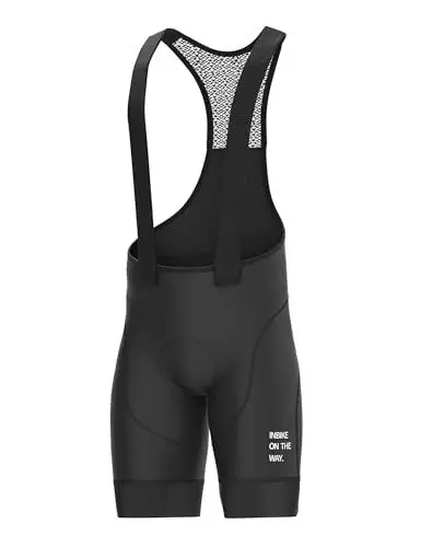 Produktbild: INBIKE Bib Shorts Herren Rennrad Hose Fahrradhose Kurz Gepolstert Radlerhose mit Träger Radsport-trägerhosen Trägerhose Fahrrad Sitzpolster Sommer Schwarz M