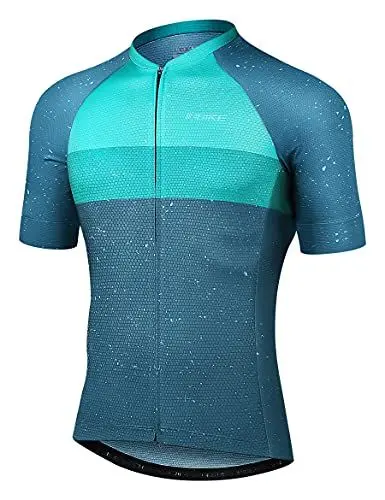 Produktbild: INBIKE Fahrradtrikot Herren Rennrad Trikot Radtrikot mit 7 Rückentaschen atmungsaktiv schnelltrockend feuchtigkeitsaufnahm Sommer Kurzarm(Grün,2XL)
