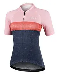 Produktbild: INBIKE Fahrradtrikot Rennrad Trikot Radtrikot mit DREI großen Rückentaschen Damen Slim Fit atmungsaktiv schnelltrockend feuchtigkeitsaufnahm Rosa XS